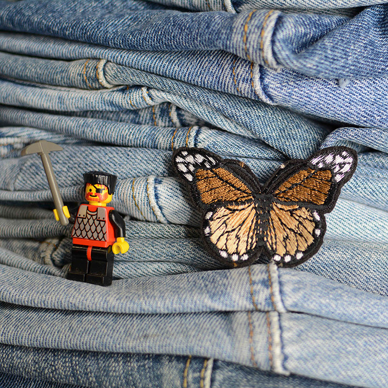 Small Brown Butterfly Iron-On Patch 0011