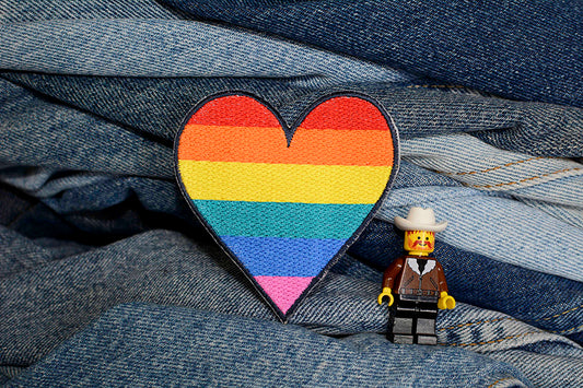 Patch thermocollant cœur arc-en-ciel 0121