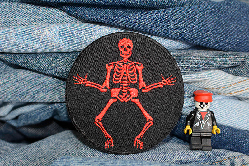 Dancing Skeleton Iron-On Patch 0133