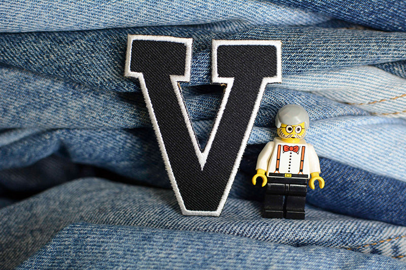 V Iron-On Patch 0235