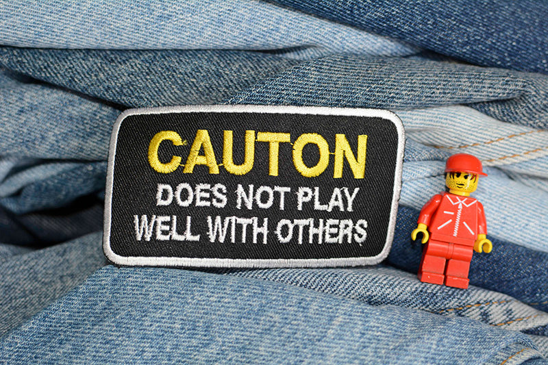 Does Not Play Well With Others Iron-On Patch 0119
