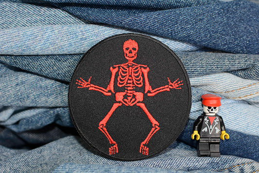 Dancing Skeleton Iron-On Patch 0133