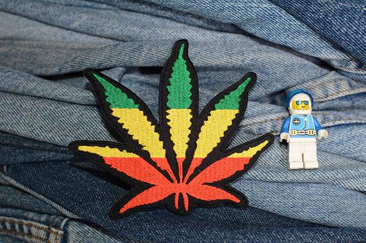 Marijuana Leaf Rastafari Iron-On Patch 0145