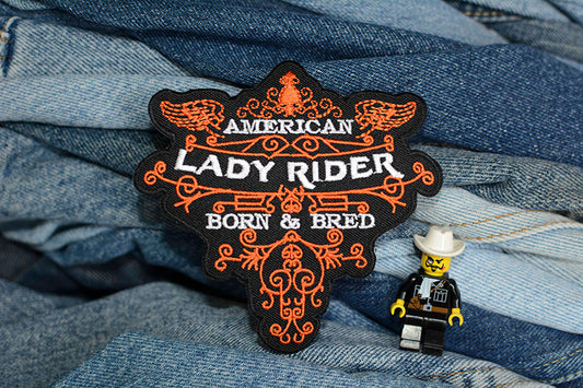 Lady Rider Harley Iron-On Patch 0153