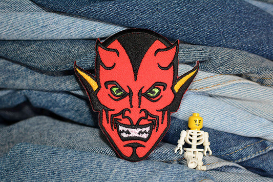 Satan Devil's Head Iron-On Patch 0155
