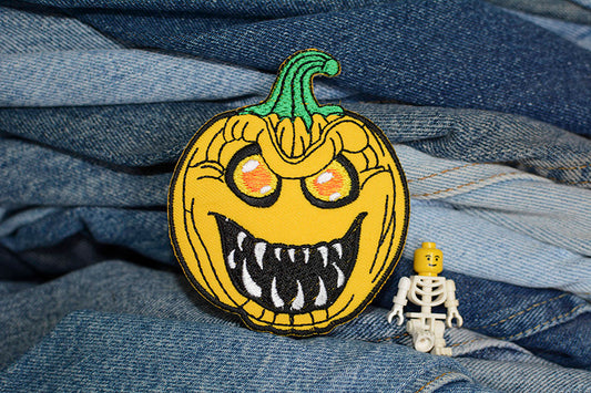 Evil Pumpkin Iron-On Patch 0156