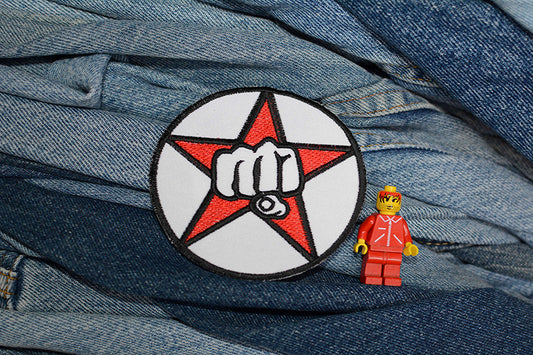 Red Star Fish Iron-On Patch 0160