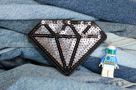 Sequined Diamond Iron-On Patch 0167