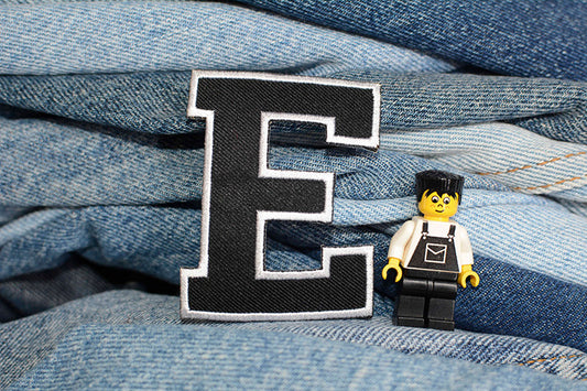E Iron-On Patch 0218