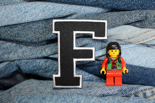 F Iron-On Patch 0219