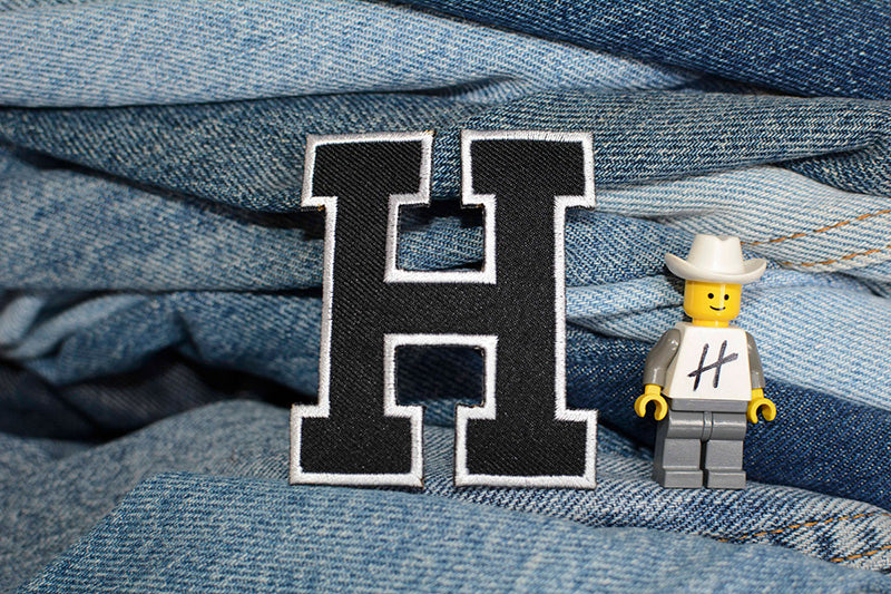 H Iron-On Patch 0221