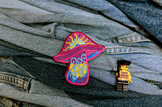 Wavy Shroom Iron-On Patch 0038