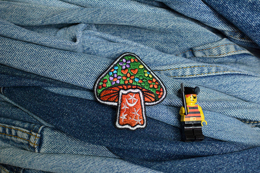 Hippy Shroom Iron-On Patch 0041