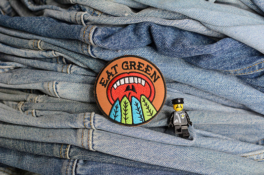 Eat Green Iron-On Patch 0048
