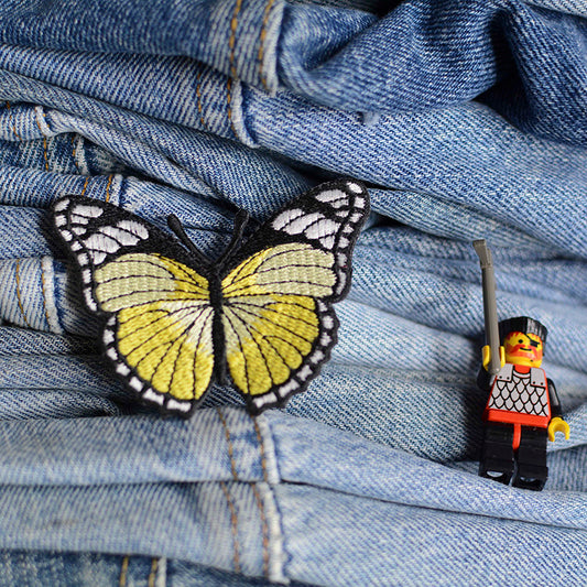 Yellow Butterfly Iron-On Patch 0007