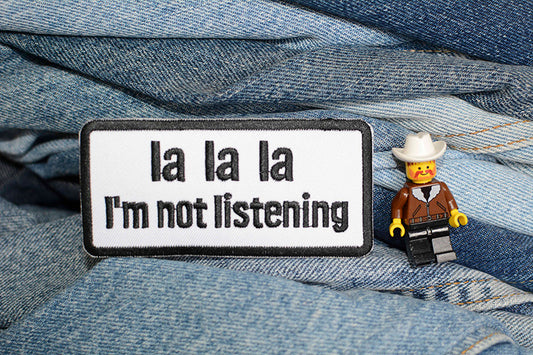 LaLaLa Not Listening Iron-On Patch 0094